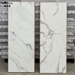 Waterproof Hdf 8mm <strong>12mm</strong> High Gloss <strong>Marble</strong> White Tile Effect <strong>Marble</strong> Look Laminate Flooring - Product Image 4