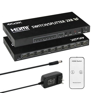 Interruptor divisor 4K 3D 1080P 2x8 HDMI, 2 entradas, 8 salidas, HDMI - Product Image 1