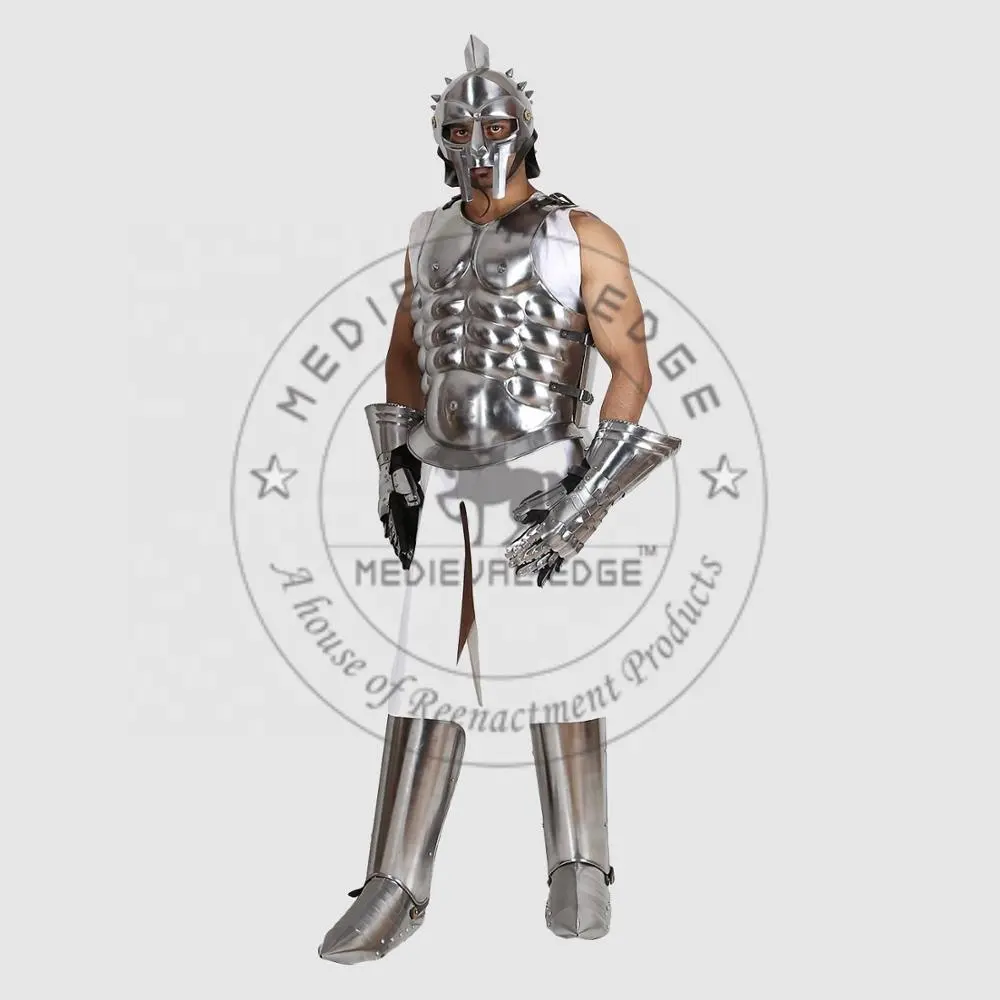 300 Spartan Muscle Armor Roman King Leonidas 300 Breastplate With Gladiator Helmet And Gauntlet