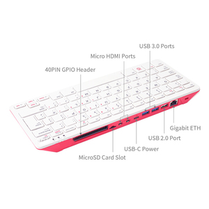 Raspberry Pi 400 Development Board 4GB RAM 1,8G Cortex-A72 CPU Eingebautes WiFi mit offiziellem SD-Karten-Netzteil und Video - Product Image 2