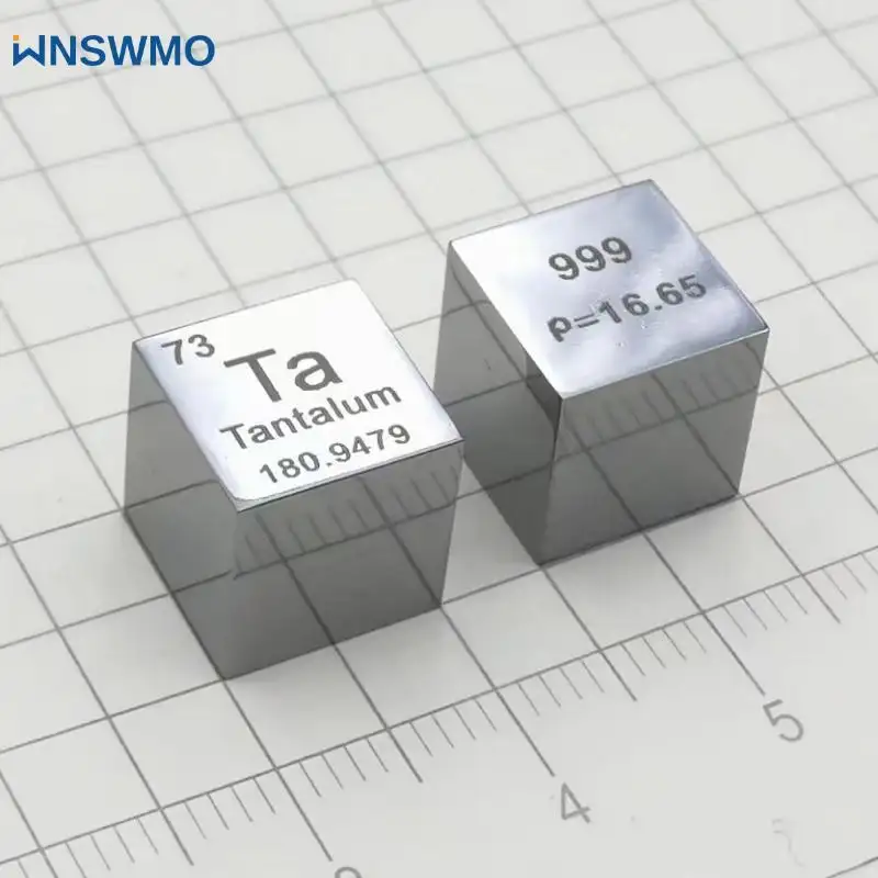 Alta Pureza 99.95% Metal Tantalio Ta Cube 25,4mm Formato de tabla periódica
