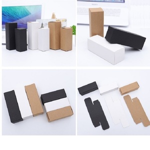 Papery kutusu boş kozmetik ambalaj kutusu kahverengi beyaz siyah özel tasarım 5ML- 100ML uçucu yağ şişe Kraft kağıt hediye kutusu - Product Image 3