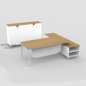行政木制l形办公桌老板CEO经理电脑桌设计 - Product Image 2