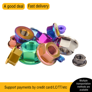 Ăn mòn Hex đầu mặt bích Titan đi xe đạp sửa đổi Titan Nut TC4 M5-M16 đa kích thước mặt bích Nut Titan nhập khẩu hạt - Product Image 5