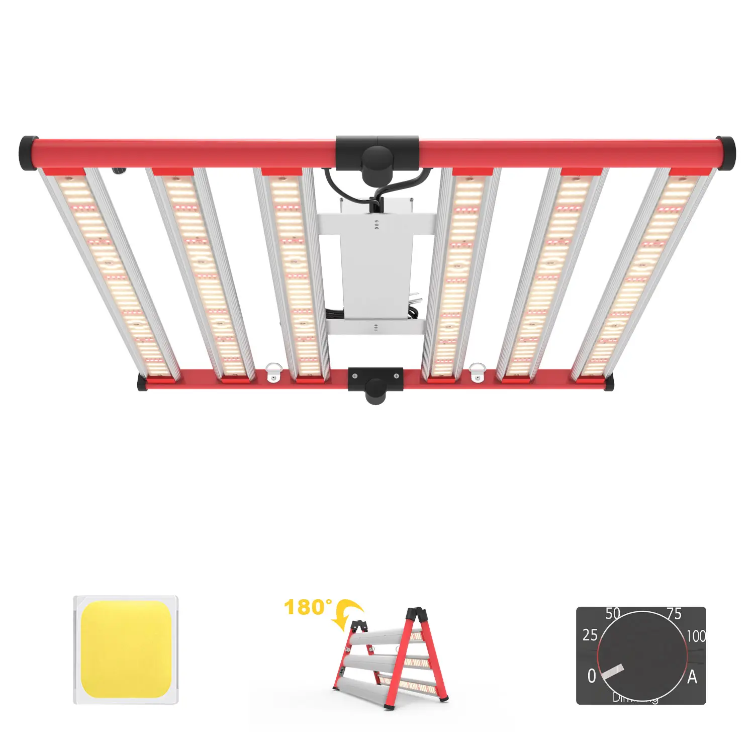 AGLEX 2023 Melhor 320W Full Spectrum Sunlight Growing Indoor Spider LED Plant lâmpadas LED Grow Light com 6 Barras