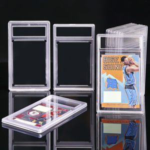 Uv dayanıklı temizle standart Cgc Pgc 35 Pt ultrasonik sınıf akrilik spor beyzbol ticaret kartı levha yapış kılıf tutucu ile etiket - Product Image 1