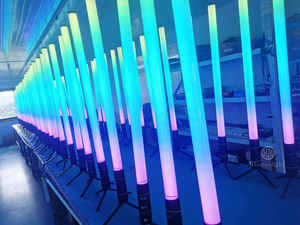 Hongmei 8-teilige Steuerung Fernbedienung LED-Röhre DJ Uplights Batterie Wireless Dmx 360-Grad-LED-Pixel-Röhrenlicht - Product Image 3