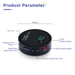 Yaratıcı Video kamera ışık RGB fotoğraf ışık App kontrolü ile, tam renkli yuvarlak taşınabilir ışık kamera çekim için YouTube - Product Image 6