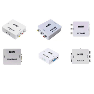 Adaptador convertidor Mini VGA a AV RCA HD MI con soporte de audio de 3,5mm HD 1080P VGA2AV RCA convertidor PC a TV HD ordenador a TV