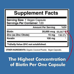 Özelleştirilmiş özel etiketinizle tüketim için ihtiyacınız olan saç büyümesi için 10 kapsülde Biotin - Product Image 6