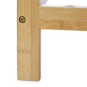 Natürlicher Bambus-Holz schreibtisch Moderner Studien <span class=keywords><strong>computer</strong></span> tisch mit Quer streben für das Home Office