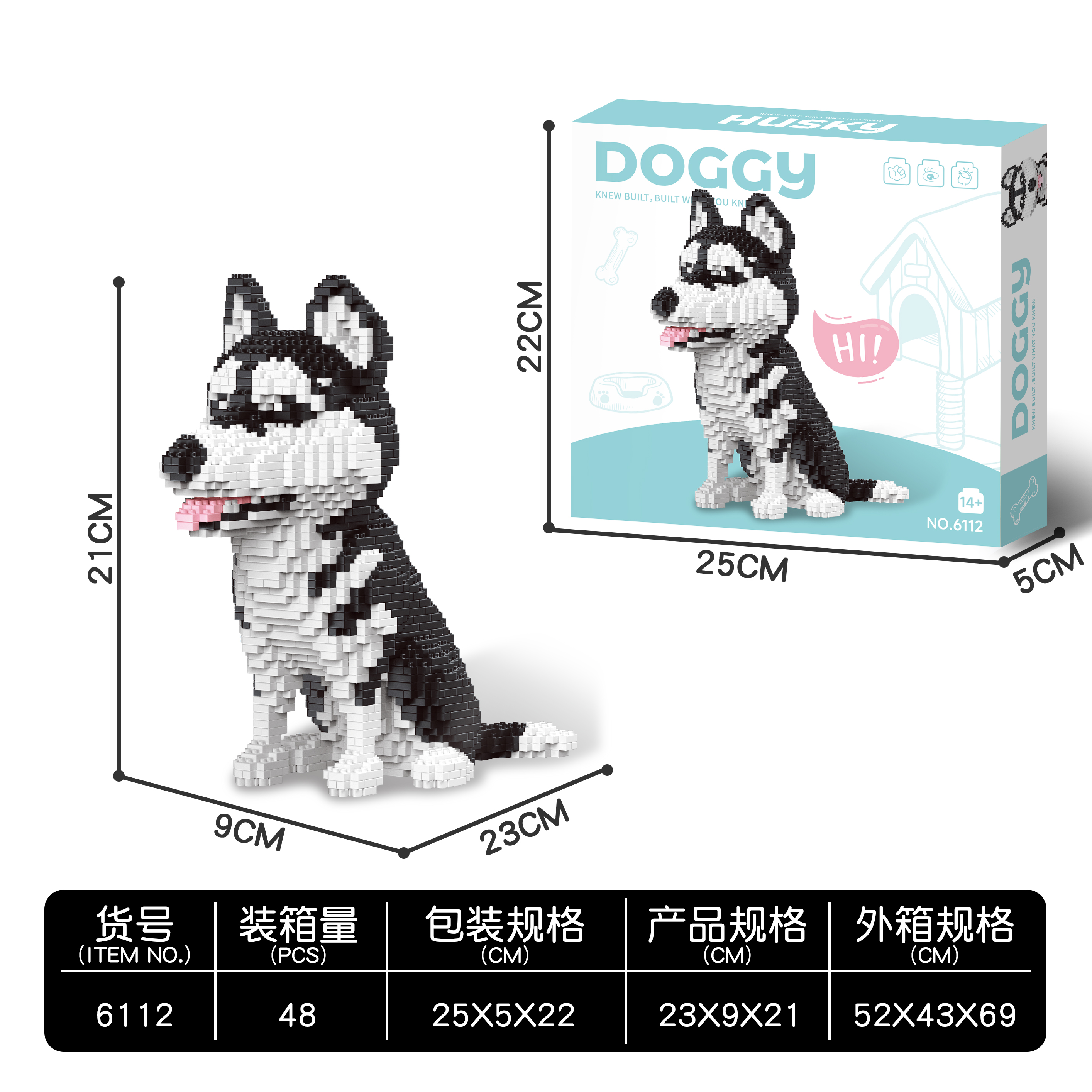 Husky sentado