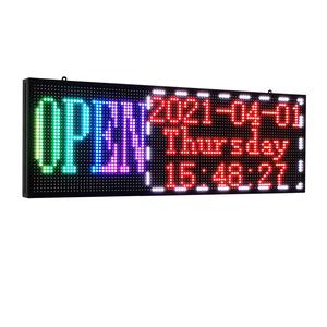 Scheda pubblicitaria per negozi di affari per esterni a colori a led programmabile a scorrimento luci segno display a led per messaggi in esecuzione - Product Image 1
