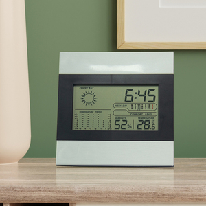 EMAF Giá Rẻ Xu Hướng Nhiệt Độ Trong Nhà Nhiệt Độ Độ Ẩm Lịch Đồng Hồ Mô Phỏng Dự Báo Thời Tiết Báo Lại Đồng Hồ Báo Thức - Product Image 3