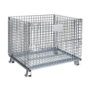 <strong>Stackable</strong> Collapsible <strong>Wire</strong> <strong>Mesh</strong> Warehouse Storage Container <strong>Wire</strong> <strong>Mesh</strong> Cages - Product Image 5