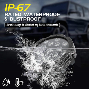 Ayarlanabilir siyah 7 inç 51W Spot ışın Offroad yuvarlak Led iş lambası şeridi LED çalışma lambaları Led ışık Pod 7 "traktör için - Product Image 4