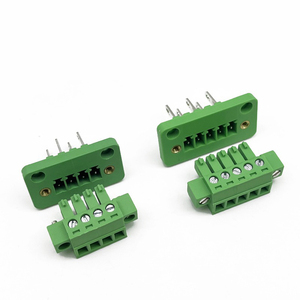Bloque de terminales enchufable de pared pasante 15EDGWB + 15EDGKM-3.81mm con conector de panel fijo con brida línea de fila arco 2CDGB - Product Image 3