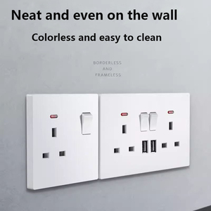 Eurotrade 86 Hidden Ultra-thin Skin Color Switch Panel 16A Multifunctional British German Standard USB <strong>Network</strong> Socket - Product Image 5
