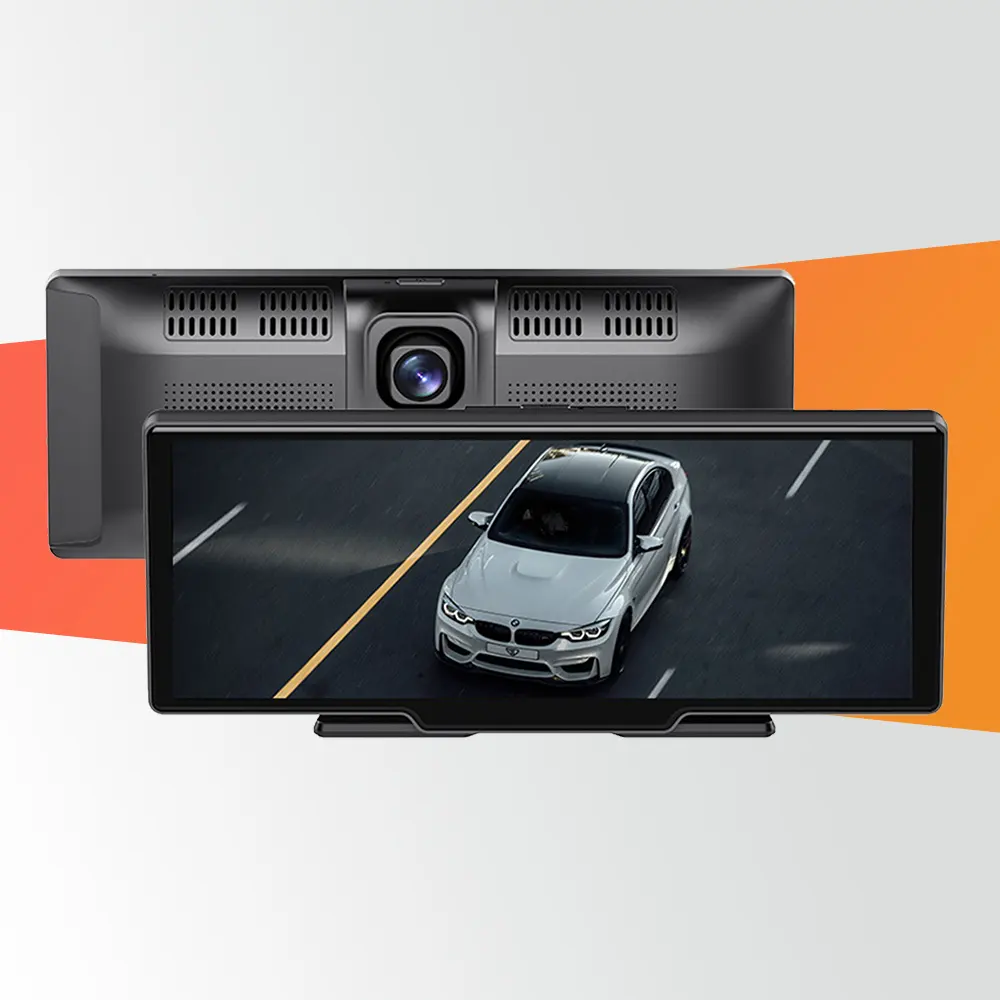 Powersun جديد بشاشة ذكية عالية الدقة سيارة ashplay للسيارة 4K1080p عدسة مزدوجة راديو نظام صوت Mp5 لاعب