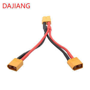 大江OEM定制<span class=keywords><strong>XT60</strong></span>并联电池连接器电缆14AWG <span class=keywords><strong>XT60</strong></span> 1母对2公Y分路器适配器电缆