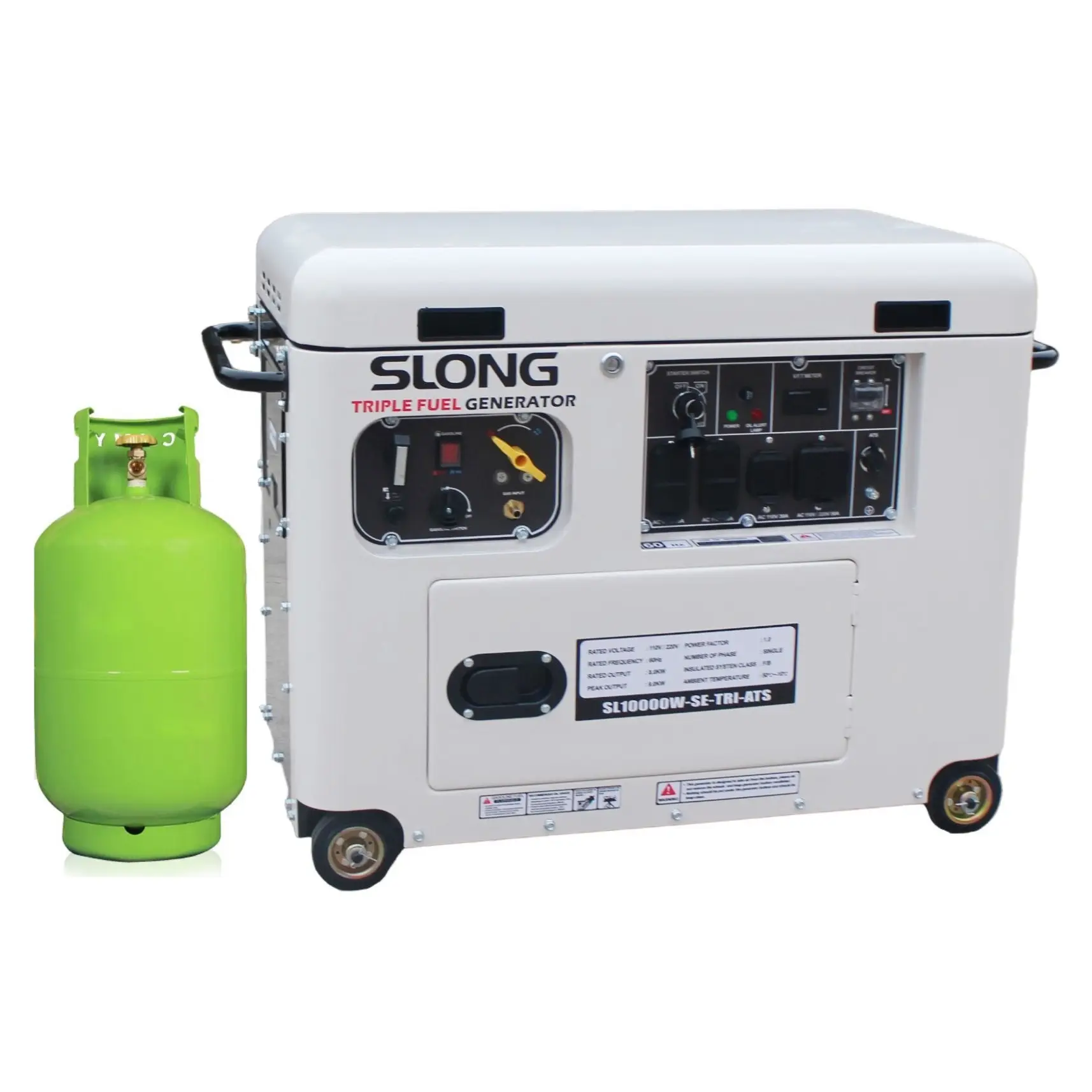 SLONG 가솔린/LPG/CNG 발전기 트리플 연료 발전소 트라이 가스 발전기