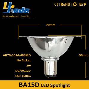 12Vアルミニウム調光可能<span class=keywords><strong>LED</strong></span> AR70電球ホーム天井ランプまたは商用照明用