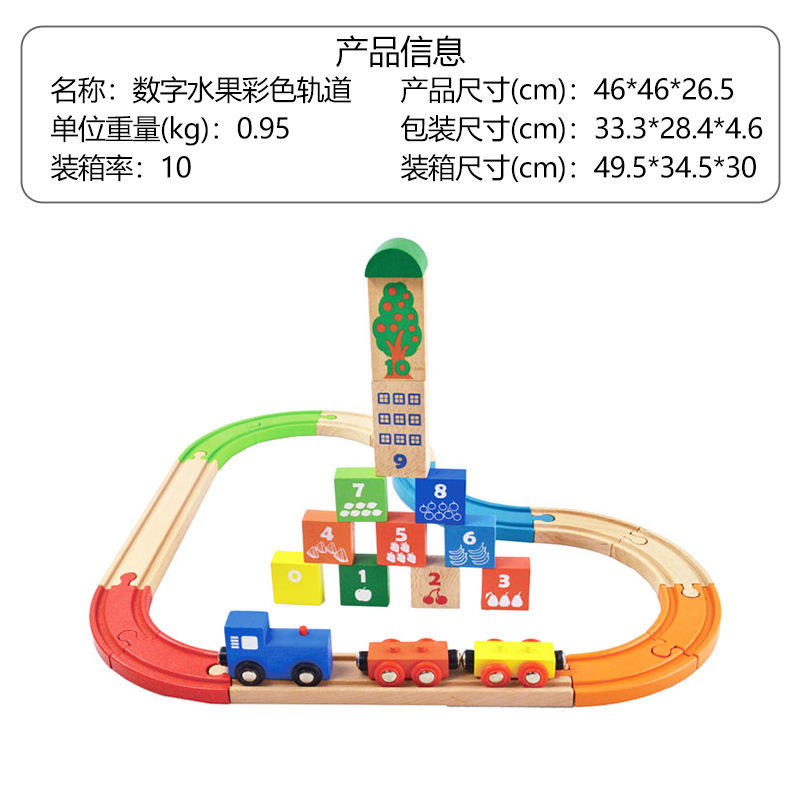 Piste de hêtre colorée de fruits numériques