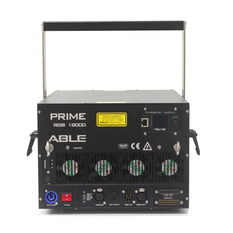 Fähige anpassbare Vollfarb laserlicht Prime RGB 18W Bühnen beleuchtung für Laser Show Projektor im Freien