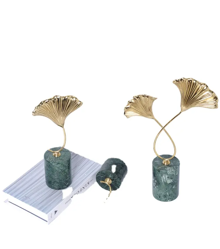 대리석 은행 잎 장식품 홈 장식 은행 나무 biloba 돌 공예 호텔 빌라 클럽 장식