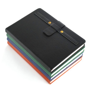 Popular A5 PU Leather Journal Sewing Hardcover Budget <strong>Notebook</strong> Featuring <strong>Stripe</strong> Design Pen Holder Business School Use