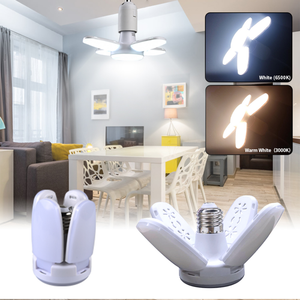 Mini E27 LED โคมไฟสี่ใบมีด 28W หลอดไฟ LED แบบพับได้สําหรับบ้าน - Product Image 3
