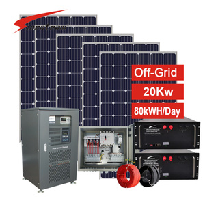 3阶段20kw太阳能离网系统太阳能发电ac 20000w可再生能源太阳能系统离网20kw