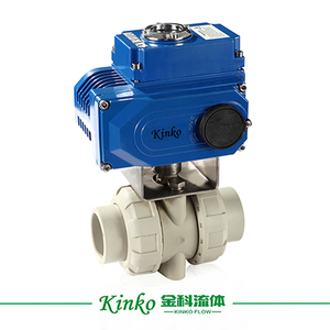 DN40 UPVC PVDF PVC 220VAC 24VDC วัสดุคู่ยูเนี่ยนไฟฟ้ามอเตอร์บอลวาล์ว - Product Image 3