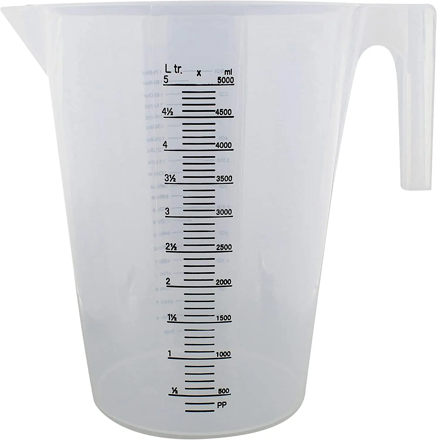 Custom Measuring Jug Clear Plastic Pitcher 500ML 1000ML 2000ML 3000ml 5000ML Measuring Cups with Handle