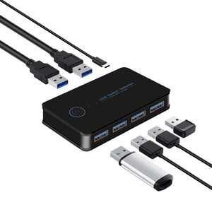 USB 3.0 KVM切换器2-电脑共享4个USB 3.0端口切换器选择器，用于电脑笔记本电脑键盘鼠标打印机音频视频附件 - Product Image 4