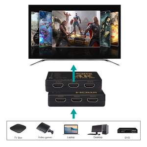 Interruptor inteligente 5 en 1 con 5 puertos HDMI, 5 entradas y 1 salida, Cable HDMI, interruptor de vídeo con Control remoto IR para PS4, Xbox, HDTV