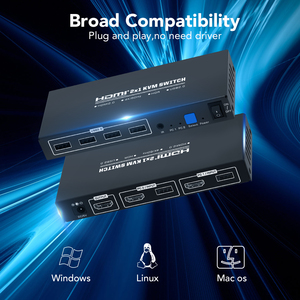 Conmutador KVM SYONG HDMI 2,0 con 3 puertos USB 2,0 4K60Hz para 2 ordenadores que comparten 1 Monitor teclado ratón con controlador - Product Image 5