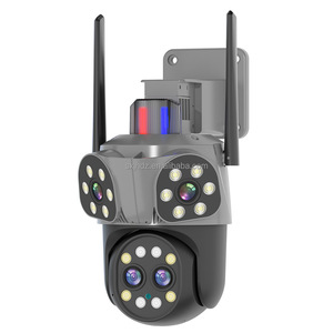 Cámara DE SEGURIDAD IP WiFi de 8MP, cuatro lentes, Zoom 10X, tres modos de imagen, micrófono incorporado para uso doméstico en exteriores, tecnología de red POE - Product Image 1