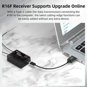 Radiolink R16F 16チャンネルレシーバーテレメトリ内蔵シミュレータープログラムテレメトリ600m長距離RX RCプレーンカーボートタンク用 - Product Image 5
