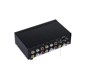 AV <strong>Splitter</strong> 4-port Composite RCA AV <strong>Splitter</strong> 1X4 CVBS <strong>Audio</strong> Video <strong>Splitter</strong> Distributor for TV DVD Player With Power Adapter - Product Image 2