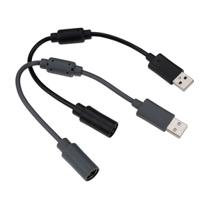 Gri siyah USB ayrılıkçı uzatma adaptörü kablosu Microsoft Xbox 360 kablolu denetleyici için PC dönüştürücü kablosu - Product Image 6