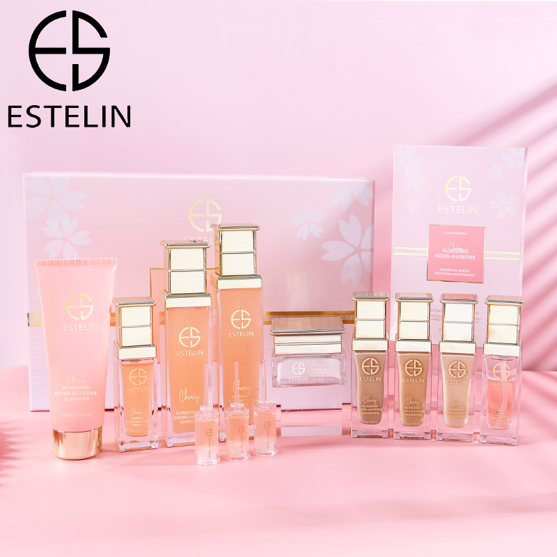 2022 New Design ESTELIN Cherry Blossoms Micro-nutritive Skin Care Kit