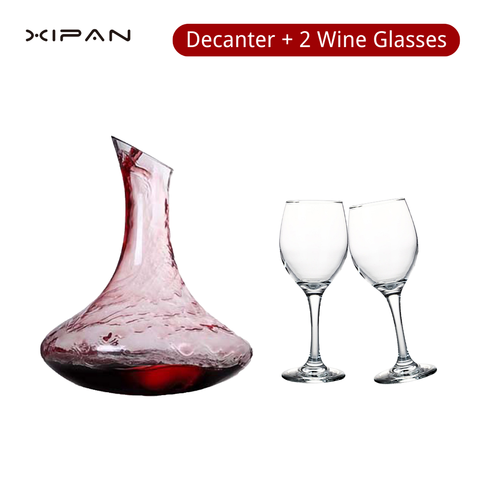 1 Decanter + 2 bicchieri