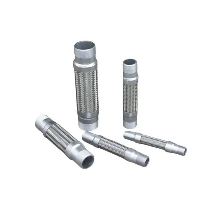 Conjuntos de manguera de metal de acero inoxidable flexible trenzado personalizado tubo de metal corrugado de alta presión y alta temperatura