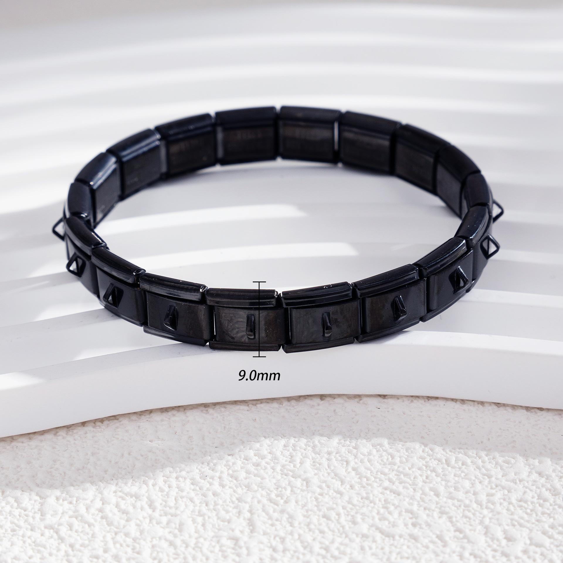 Black hook-on watch strap