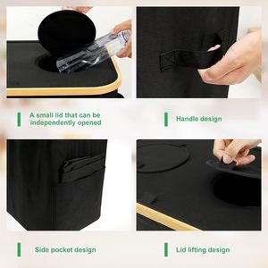Cesta de almacenamiento de botellas vacía plegable Contenedor de recolección de botellas de depósito con 2 compartimentos Almacenamiento de reciclaje - Product Image 3