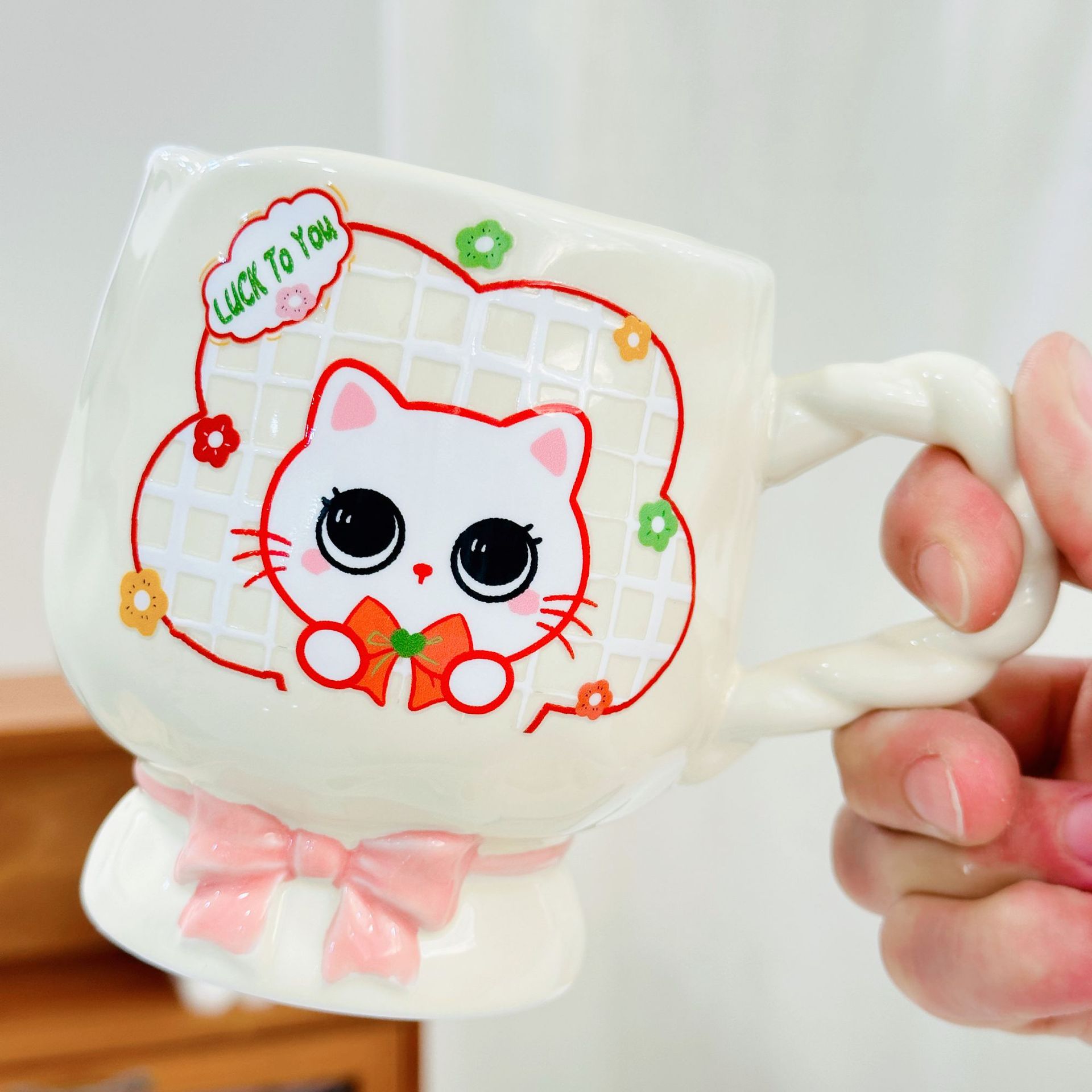 Gobelet de chat rouge