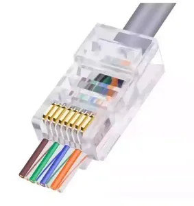 FTTH CAT 6 conectores RJ 45 CAT 6 SFTP UTP เสียบผ่าน EZ หัวคริสตัล - Product Image 4
