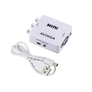 Adaptador convertidor AV a VGA 1080P 60Hz AV2VGA Mini HD AV2VGA convertidor de vídeo caja convertidora para Monitor de TV