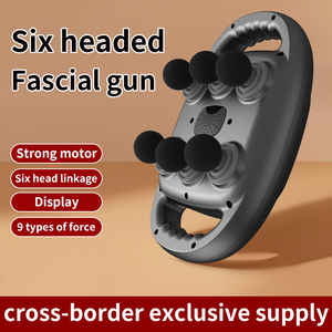 Handheld Fascia Gun with Six Massage Heads and Backrest Equipped with <strong>Remote</strong> Control for <strong>AU</strong> and US Plugs - Product Image 2